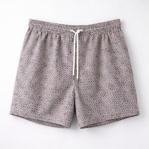 Goodfellow & Co Mens 7" Swim Trunks Pink Tile Geometric Quick Dry UPF 50+ L NEW